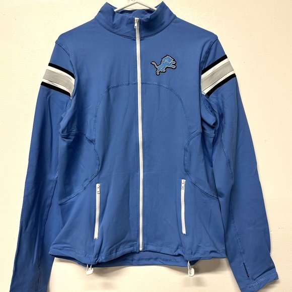 Detroit Lions Full Zip Athletic NFL Yoga Jacket - New! Embroidered Logo Patch - Picture 1 of 4